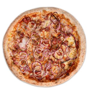 Пицца Сальсичи Муштарди (40 см классическое хот-дог борт)