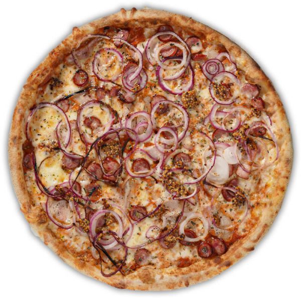 Пицца Сальсичи Муштарди (40 см тонкое)